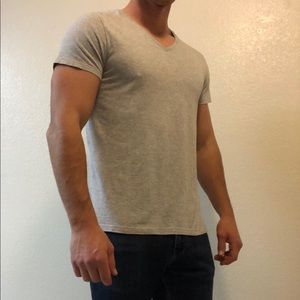 Gray V neck